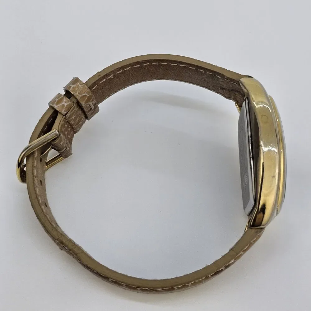 Gossip Watch Women 31MM White Dial Brown Leather Band‎ Straps New Battery
